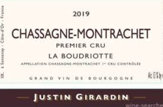 (image for) Justin Girardin Chassagne-Montrachet 1er Cru La Boudriotte 2019